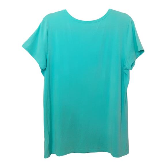 Lilly Pulitzer Pima Cotton Scoop Neck T Shirt Ice Blue Womens XL Resort Summer - Picture 2 of 10